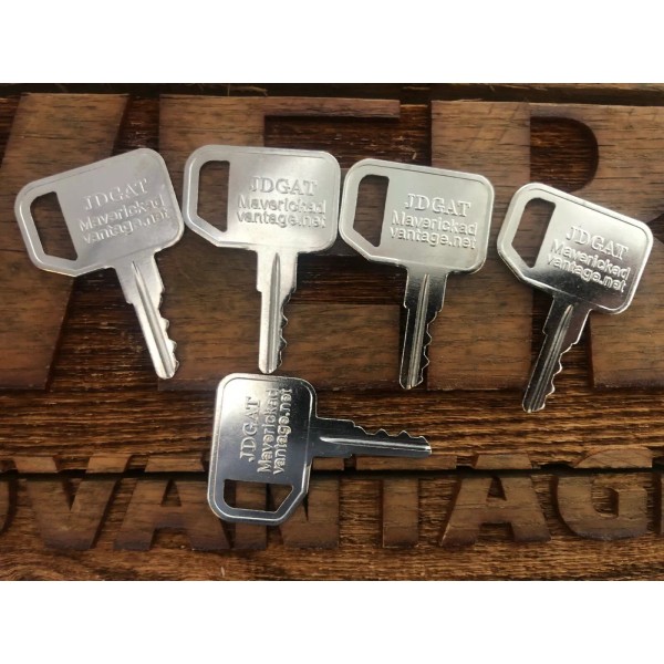 John Deere 5 keys fit John Deere Gator (XUV,HPX,GX, GT,LX)