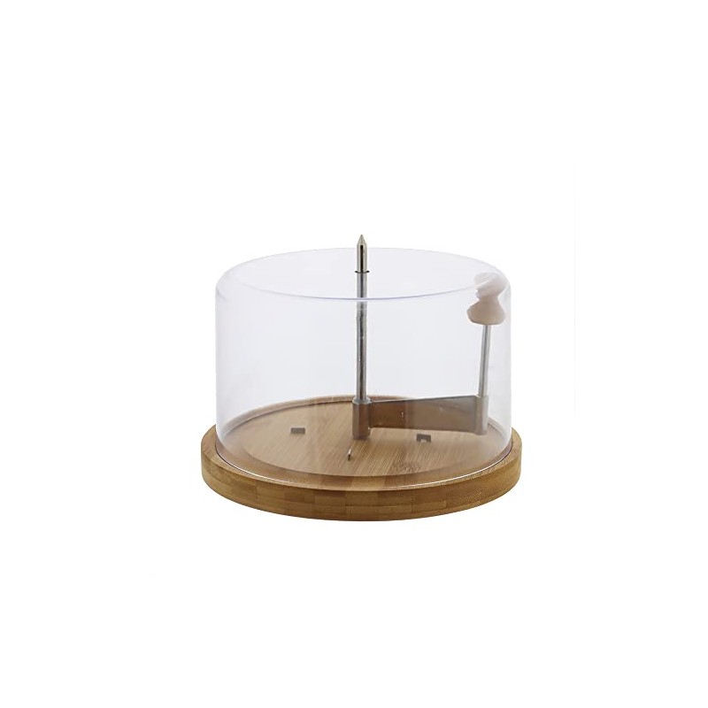 Kesper Cheese slicer with cover, material: bamboo, plastic, dimensions: diameter