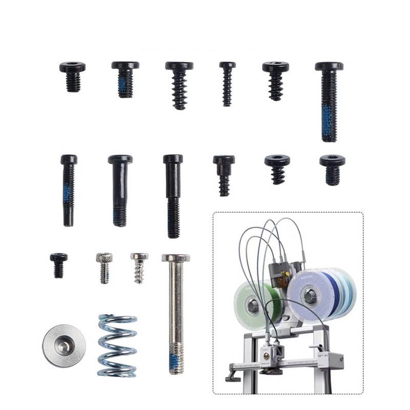 Klanata 3D Printer Screw Gear Kit & Spring Components -