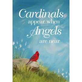 America Forever Garden Flag - Angels Are Near, Cemetery Memorial Religious Bereavement Double Sided 12.5" x 18" Decor, Seasonal Yard Outdoor Decorative Flag