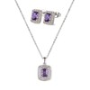 LuckyLy Set de Joyería para Mujer, Collar y Aretes Zirconias,