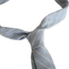 THOM Light Blue Striped Tie - Modern Dusty Blue Tie