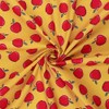 Mook Fabrics Cotton Back to School Apples, Yellow Cut by