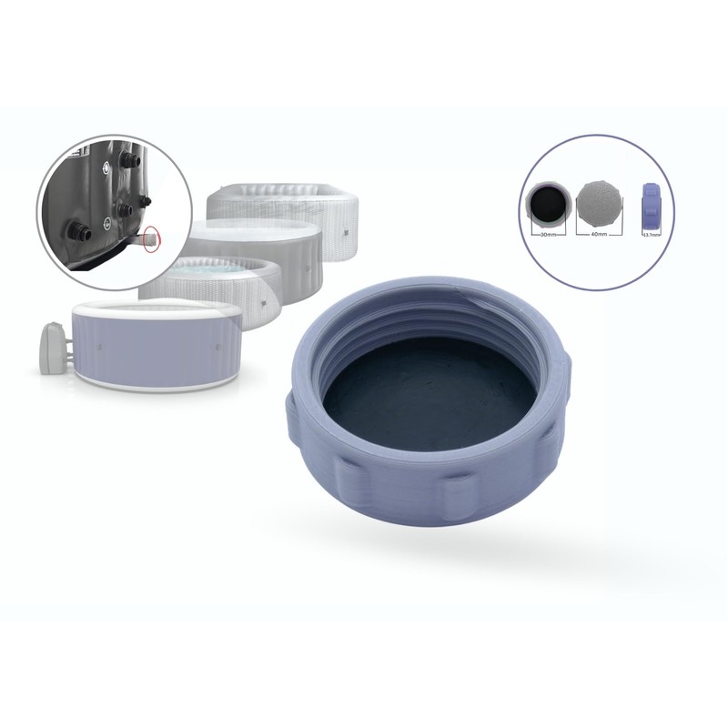 Hot Tub Drainage Cap Compatible with Wave Spa Hose Pipe