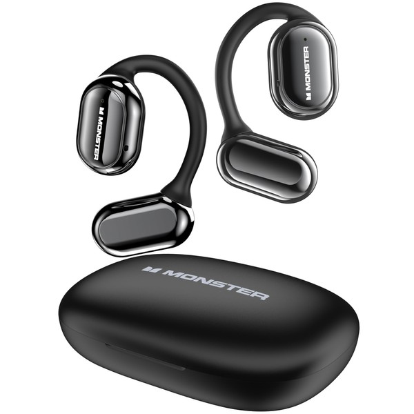 Monster Open Free AC100 Open Ear Headphones, Bluetooth 5.3 Wireless