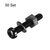 TOP-VIGOR 50Pcs M5x30mm Nylon Screw Nut Washer Assortment Kit, Round