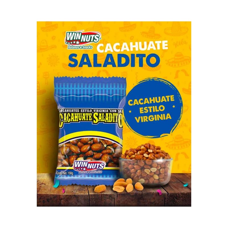 WINNUTS Salted Virginia Peanuts (5 Pack, 5.25 oz Each) |