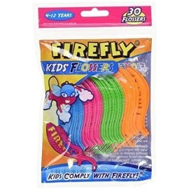 Firefly Kids' Flossers Floss Picks 30 Count (Pack of 2) Ages 4years to 12 Years