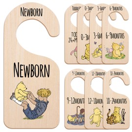 Winnie Baby Sttuff Baby Closet Divider - Winnie Nursery Decor Wardrobe Baby Closet Organizer,Baby Stuff Nursery Decor Clothes Hanger Dividers for Sorting 8 from Newborn to 24+ Months