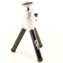 Ex-Pro Table-Top Mini Tripod, Aluminium Telescopic and compact - 3 Level - 15cm, 12.7cm & 10cm - Black & Silver