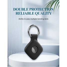 Case for Tile by Life360 Mate (2024) Bluetooth Tracker, Soft Silicone Protective Portable Scratch Shock Resistant Skin Friendly,2 Black.