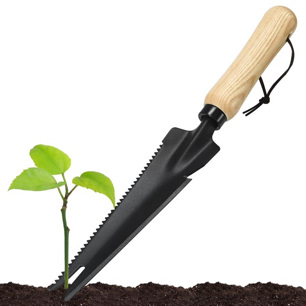 Garden Weeding Tools Carbon Steel Multifunctional Manual Weeder,Wood Handle Weed