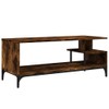 vidaXL Smoked Oak TV Stand - Engineered Wood & Steel,