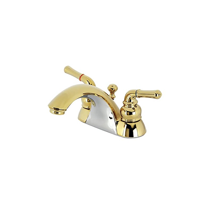Kingston Brass KB2622B Naples 4-Inch Centerset Lavatory Faucet Brass Pop-Up,