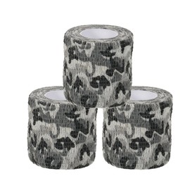 SEADESKY Uning Self-Adhesive Protective Camouflage Tape Wrap 5CM x 4.5M Camo Form Multi-Functional Non-Woven Fabric Camo Tape Stretch Bandage for Outdoor (Pack of 3) (Camouflage 6)