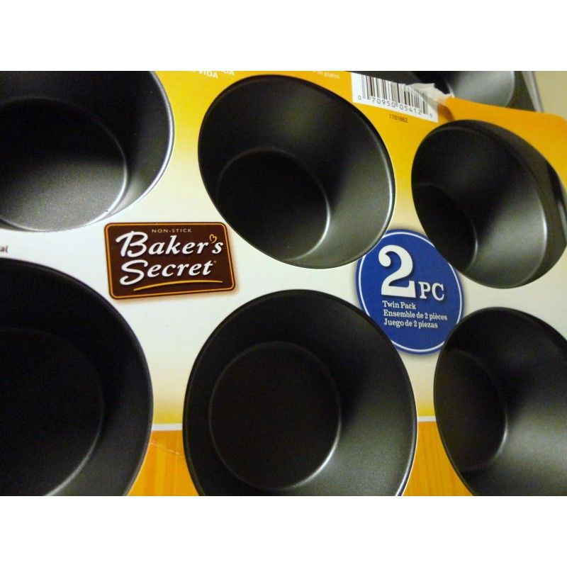 Chefmate BAKER'S SECRETE 2 PIECE NONSTICK TWIN PACK 12 CUP