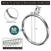 50PCS Heavy Duty Curtain Rings with Eyelet - Smooth Glide