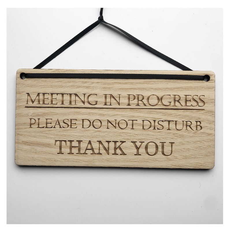 Meeting In Progress - Please Do Not Disturb Door Sign,