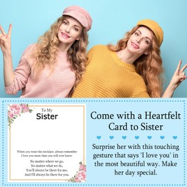 EPIRORA Sister Gifts from Sister Brother, Silver Infinity Pendant Necklace Jewellery Sister Presents for Women on Birthday Christmas Mother's Day Valentines Day