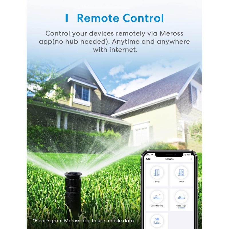 meross Smart Plug Outdoor Indoor WiFi Outlets 10A Waterproof IP44,