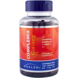 GINSENG MULTIVIT - Maklen Multivitaminico con Ginseng y Omega 3 - Energia Natural, Vitalidad y Enfoque - 140 Capsulas Softgels de 1300 mg