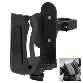 Motorcycle Cup Holder, Adjustable Water Drink Bottle for ATV UTV Bike Motorcycle 22/25/28mm Handlebar Mount, Black