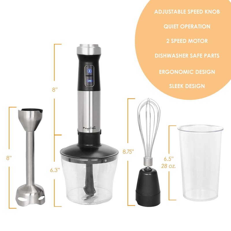 Megachef MC-158C 4 in 1 Multipurpose Immersion Hand Blender with