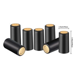 Blulu 120 Pcs PVC Heat Shrink Capsules Wine Shrink Wrap Wine Bottle Capsules Caps for Wine Cellars and Home Use (Black)