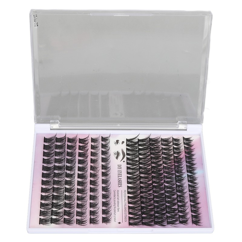 126 Cluster Lashes 10‑14mm Fluffy D Curl Individual Lashes for