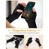 Kiiwah 2 Pairs Unisex Fingerless Gloves, Stretchy Finger Gloves, Without