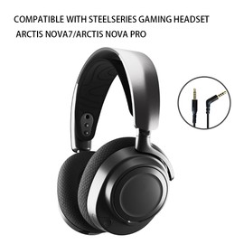 CLANMOU Replacement Audio Cable for SteelSeries Arctis Nova 7 & Nova Pro – 3.5mm Detachable Nylon-Braided Gaming Headset Wire (Black)