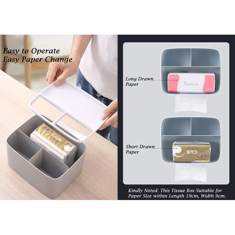 Stylish Multifunctional Tissue Holder Rectangular Tissue Box Napkin Holder for