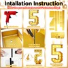 Number 15 Marquee, 4FT Light Up Numbers Gold Large Light