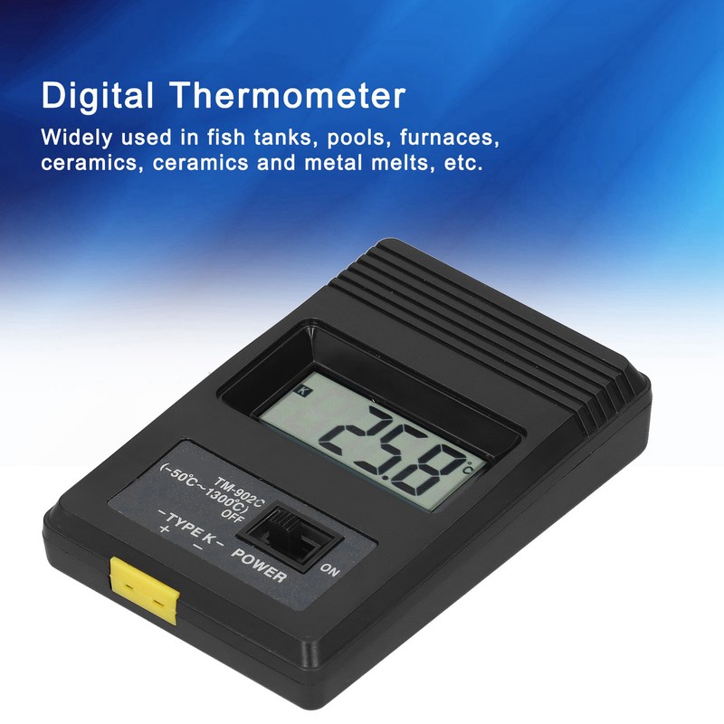 Digital Temperature Meter LCD Display Environment Thermometer Measuring Tool TM902C