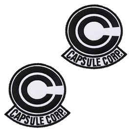 2 PCS Anime Capsule Corp Tactical Embroidered Funny Patches Hook and Loop Emblem Applique Patches for Biker,Backpack,Vest,Hat,Jacket,Pants,Coat,Pouch,Clothes,Bag,Uniforms,Armband