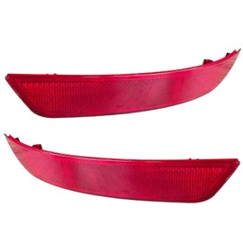 Pinochukka Set of 2 Rear Left Right Red Bumper Reflector Marker Compatible with VW JETTA IV [2010-2017] 5C6945105, 5C6945106