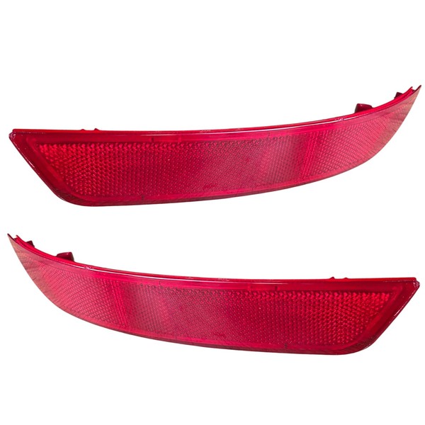 Pinochukka Set of 2 Rear Left Right Red Bumper Reflector