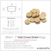 Oakcrafts - 25mm - 1" Oak Flat Head Cross Grain