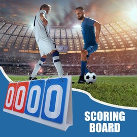 Tennis Score Keeper, Portable Scoreboard, 4-Digital Portable Score Flipper Keeper for Indoor Outdoor Sports Baseball Tennis Basketball