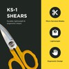 Miller KS-1 Yellow Fiber Optic Kevlar Scissors, Easily Portable Utility