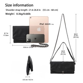 AFKOMST Crossbody Bags for Women Soft Shoulder Handbag with Chain Strap Causal Sling Messenger Bag for Daily Use