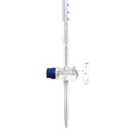 EISCO Burette, 50ml - Class B, DIN ISO 385, Borosilicate Glass with Glass Key Stopcock, 0.10ml Graduations