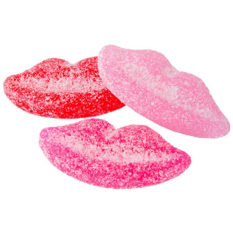 By The Cup Sour Pucker-up Gummy Lips, 2 lb Bulk