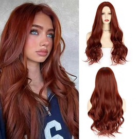 TIXBABY Auburn Wig-Long Auburn Wigs for Women Synthetic Heat Resistant Wig for Daily Party