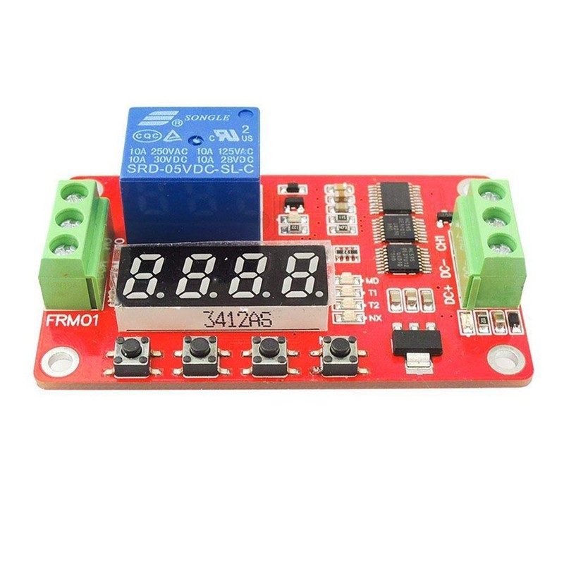 Multifunctional Self-Locking Cycle Timer, Adjustable Continuous Loop Relay Module, Automation