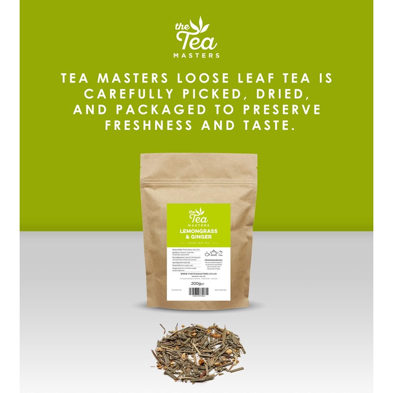 The Tea Masters Loose Leaf Tea - Lemongrass & Ginger