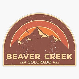 Vintage Beaver Creek Colorado Mountain Design Bumper Sticker Window Vinyl Decal 5"