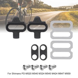 Keenso Mountain Bike Pedal Plate Set, Mountain Bike Self-Locking Pedal Cleat Shoe Plate Set for SPD Compatible with PD-M520 M540 M324 M545 M424 M647 M959
