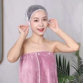 ( )Disposable vinyl shower cap sanitary hat hair cap 100 sheets DD-10221 / ( )일회용 비닐 샤워캡 위생모자 헤어캡 100매 DD-10221