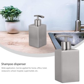 Frcolor 358Ml Soap Dispenser Rust Proof Stainless Steel Soap Dispenser Square Hand Soap Dispenser for Bathroom and Kitchen Refillable Essential Oil Shampoo Lotion